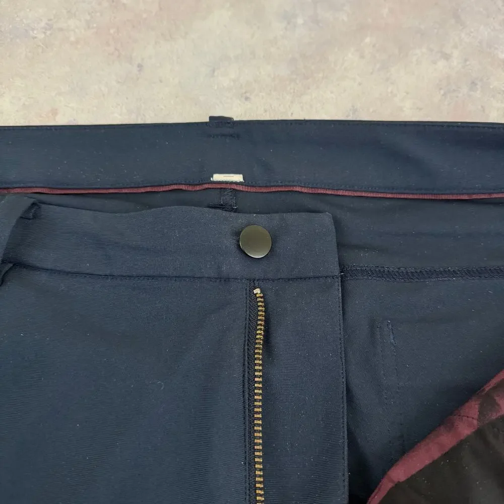 Lululemon Pants Men's 40 x 27 Measured Hemmed Active Travel Trousers Navy Blue